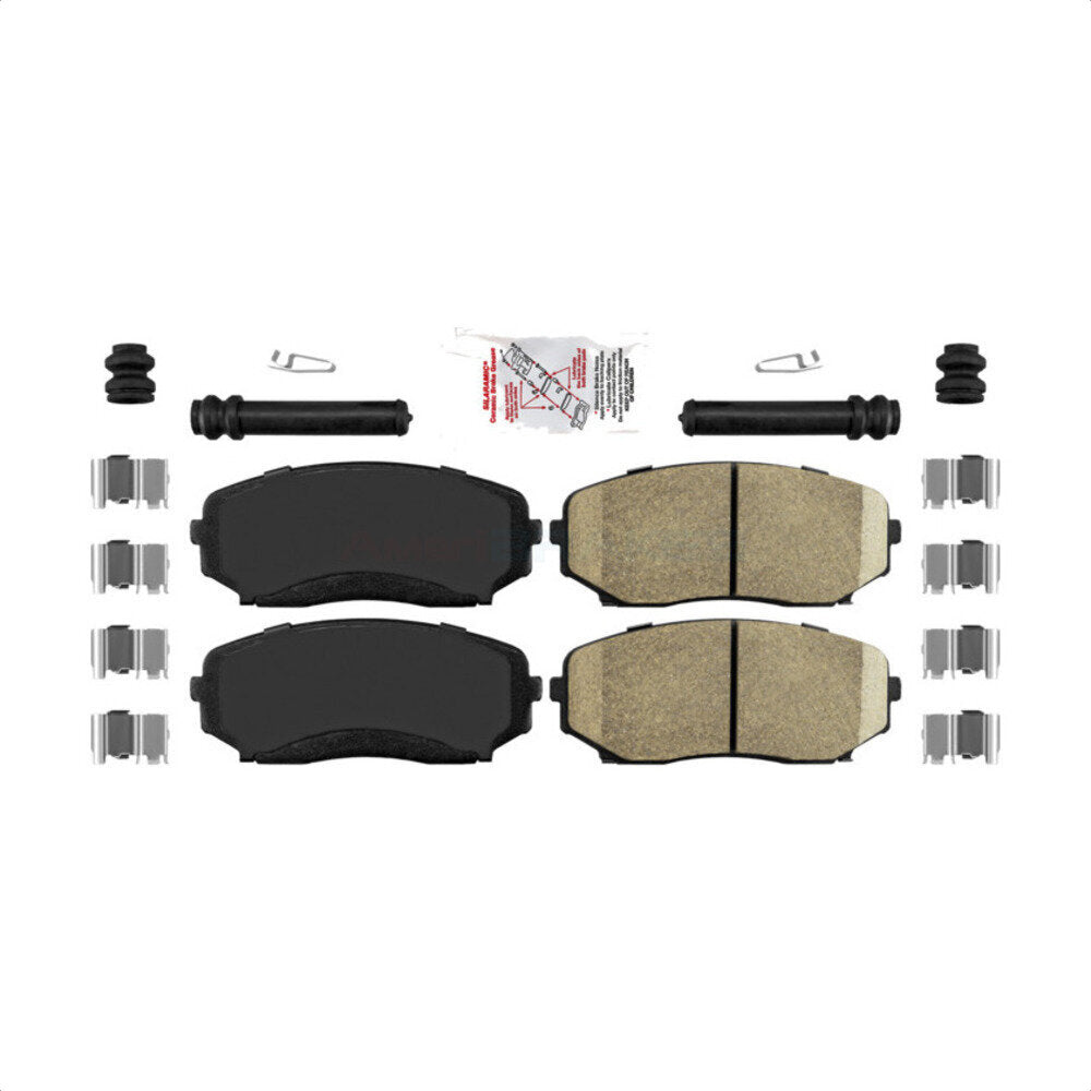 Front Ceramic Disc Brake Pads NWF-PTC1258 For Ford Edge Mazda CX-9 Lincoln MKX CX-7 CX-5 by AmeriBRAKES