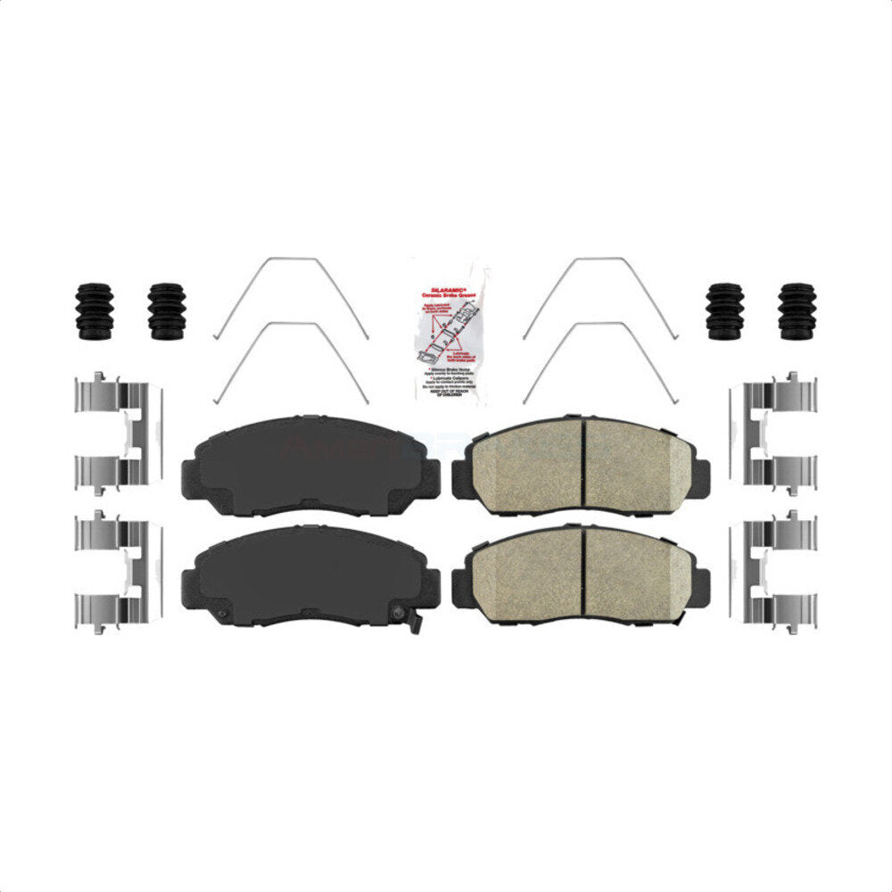 Front Ceramic Disc Brake Pads NWF-PTC1608 For Honda Accord Civic Acura CSX by AmeriBRAKES