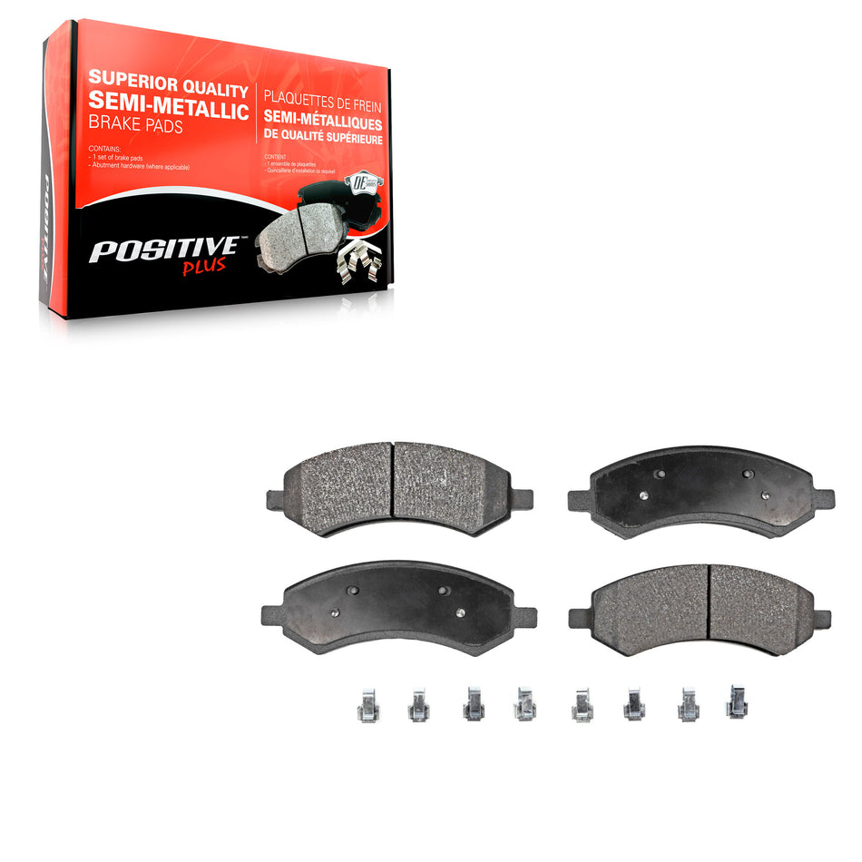 Front Semi-Metallic Disc Brake Pads PPF-D1084 For Ram 1500 Classic Dodge Dakota Jeep Wrangler JK