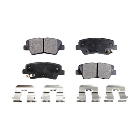 Rear Semi-Metallic Disc Brake Pads PPF-D1544 For Hyundai Kia Elantra Optima Soul Sonata Forte Accent Rio Veloster GT Forte5 Cadenza Coupe Koup EV by Positive Plus