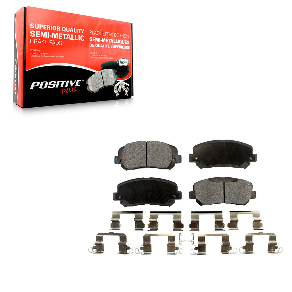 Front Semi-Metallic Disc Brake Pads PPF-D1640 For 2014-2017 Jeep Cherokee With Single Piston Caliper