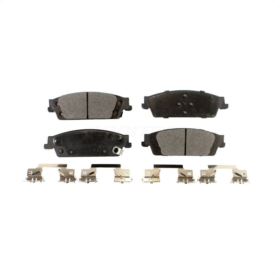 Rear Semi-Metallic Disc Brake Pads PPF-D1707 For Chevrolet Silverado 1500 GMC Sierra Tahoe Suburban Yukon Cadillac XL Escalade ESV LD Limited by Positive Plus