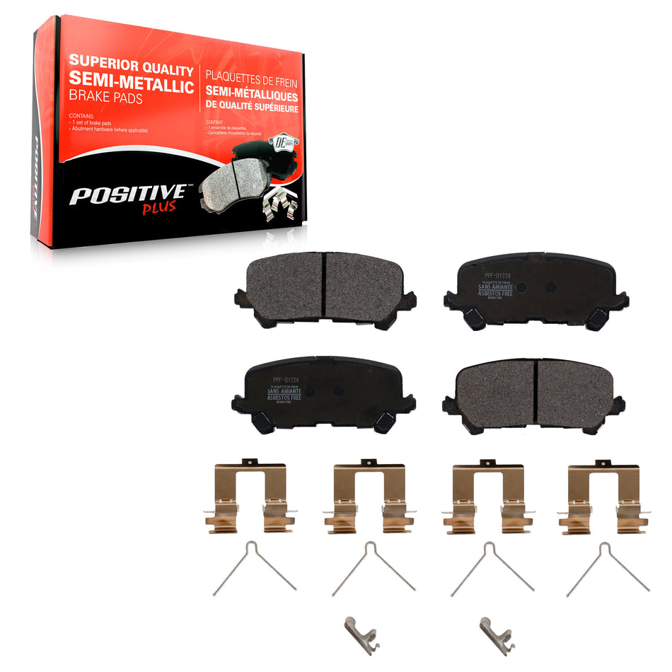 Rear Semi-Metallic Disc Brake Pads PPF-D1724 For Honda Pilot Ridgeline Passport Acura MDX