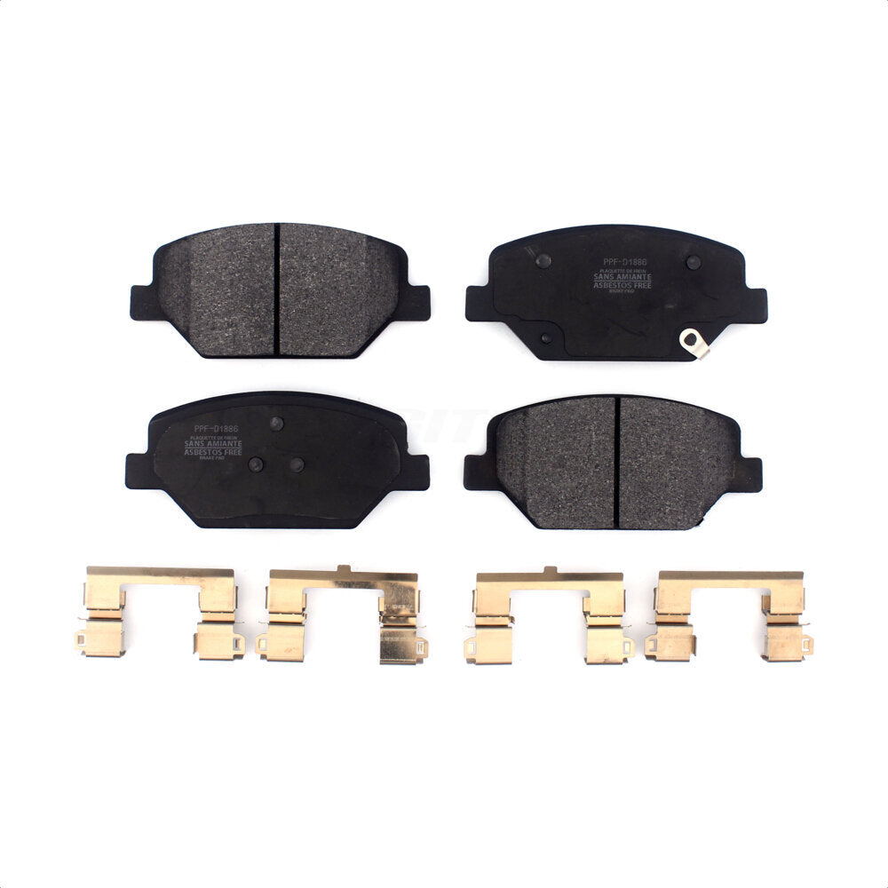 Front Semi-Metallic Disc Brake Pads PPF-D1886 For Chevrolet Equinox GMC Terrain Camaro Buick Envision LaCrosse Cadillac XT4 Regal Sportback TourX by Positive Plus