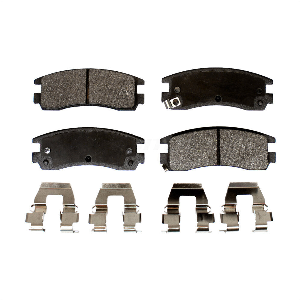 Rear Semi-Metallic Disc Brake Pads PPF-D698 For Chevrolet Impala Buick Pontiac Century Grand Am Oldsmobile Rendezvous Monte Carlo Prix Venture Alero Regal Intrigue LaCrosse Montana Aztek Silhouette by Positive Plus