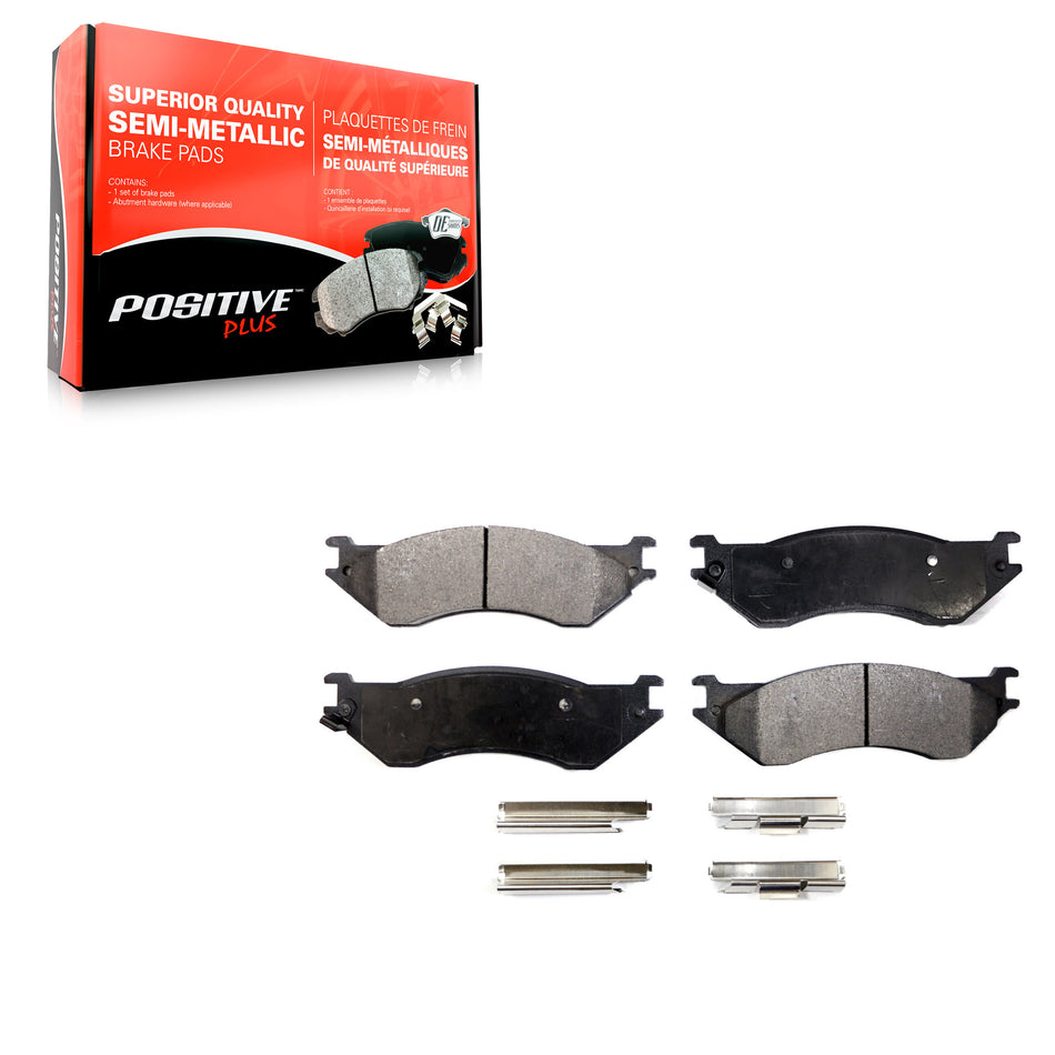 Front Semi-Metallic Disc Brake Pads PPF-D702 For Ford F-150 Dodge Ram 1500 F-250 HD Expedition Van
