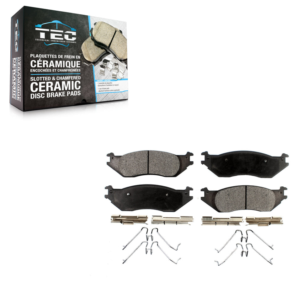Front Ceramic Disc Brake Pads TEC-1045 For Ford E-150 Club Wagon Econoline