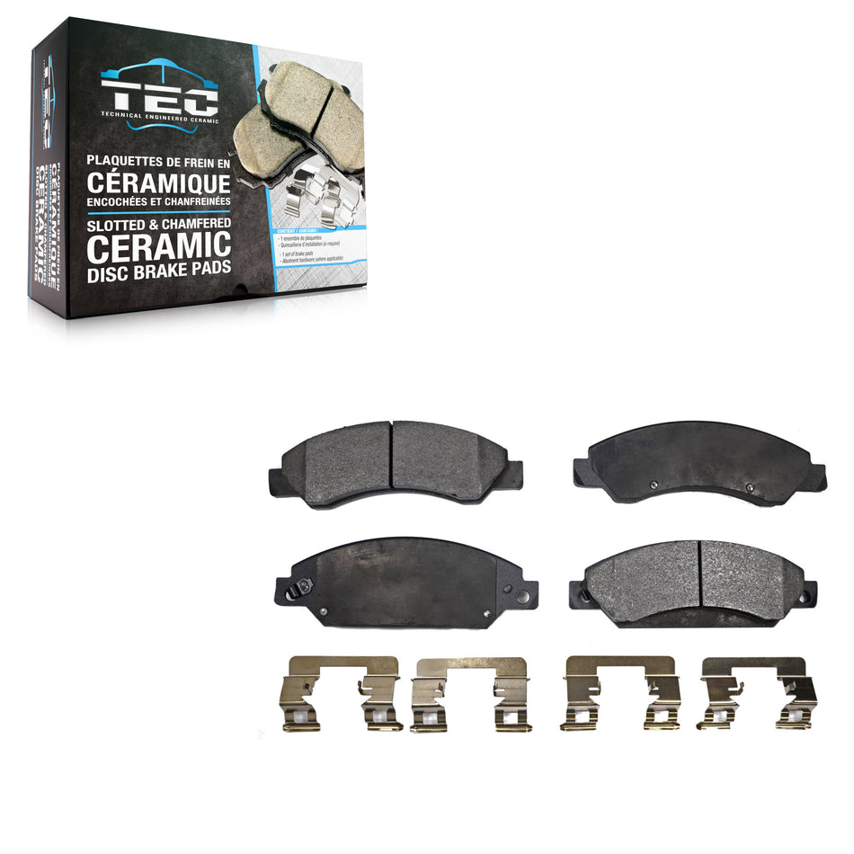 Front Ceramic Disc Brake Pads TEC-1092 For Chevrolet Avalanche Cadillac GMC Tahoe Escalade Yukon XL