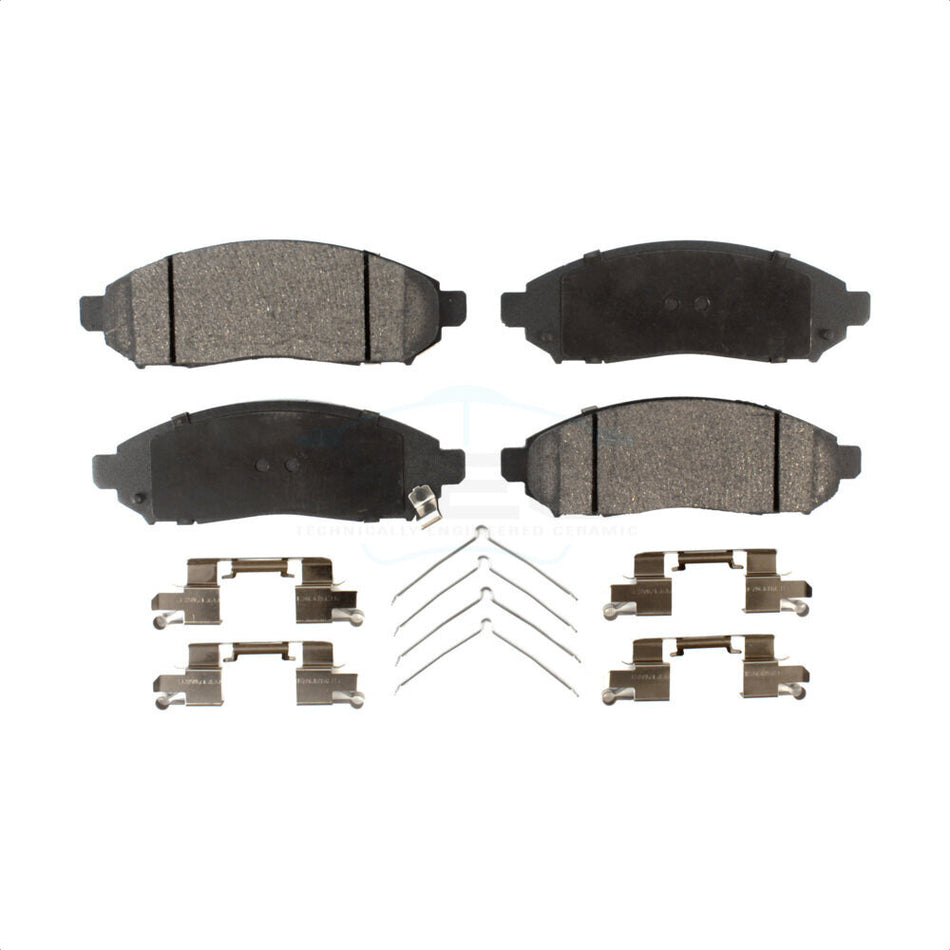 Front Ceramic Disc Brake Pads TEC-1094 For Nissan Frontier Pathfinder Xterra NV200 LEAF Chevrolet City Express Suzuki Equator by TEC