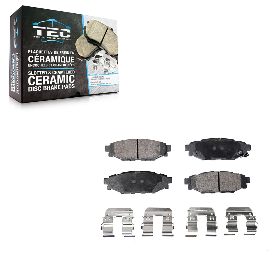 Rear Ceramic Disc Brake Pads TEC-1114 For Subaru Crosstrek Impreza Forester Outback XV WRX Legacy