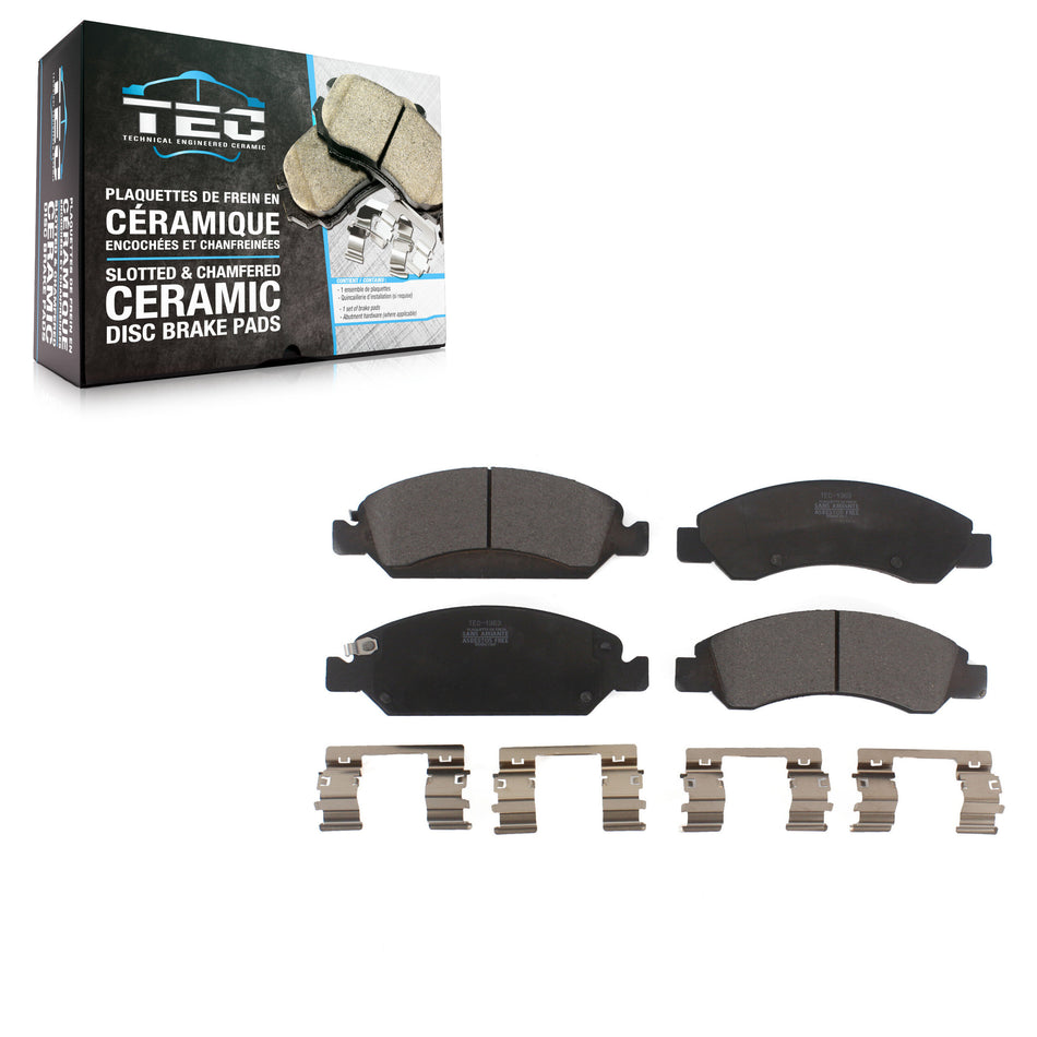Front Ceramic Disc Brake Pads TEC-1363 For Chevrolet GMC Sierra 1500 Silverado Cadillac Tahoe Yukon
