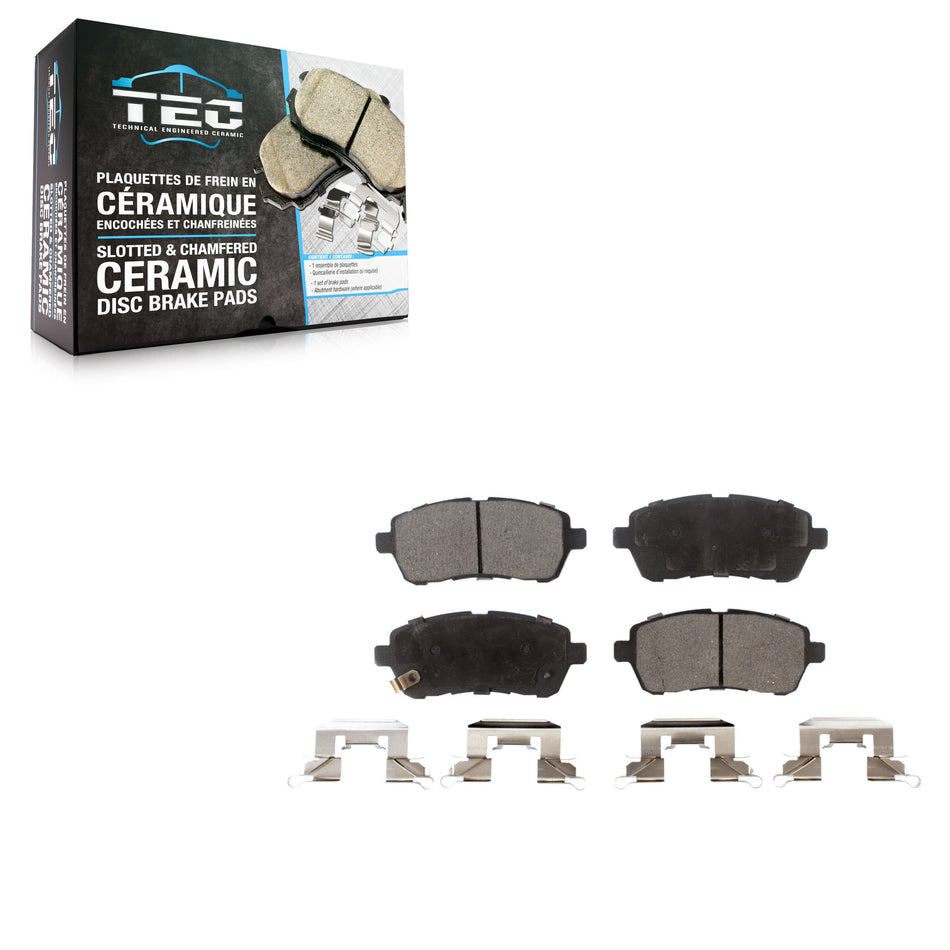 Front Ceramic Disc Brake Pads TEC-1454A For 2011-2014 Mazda 2
