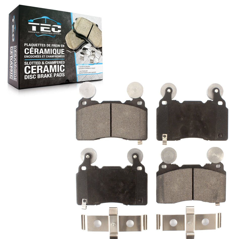 Front Ceramic Disc Brake Pads TEC-1474 For Chevrolet Camaro Corvette Cadillac CTS CT6 SS ELR
