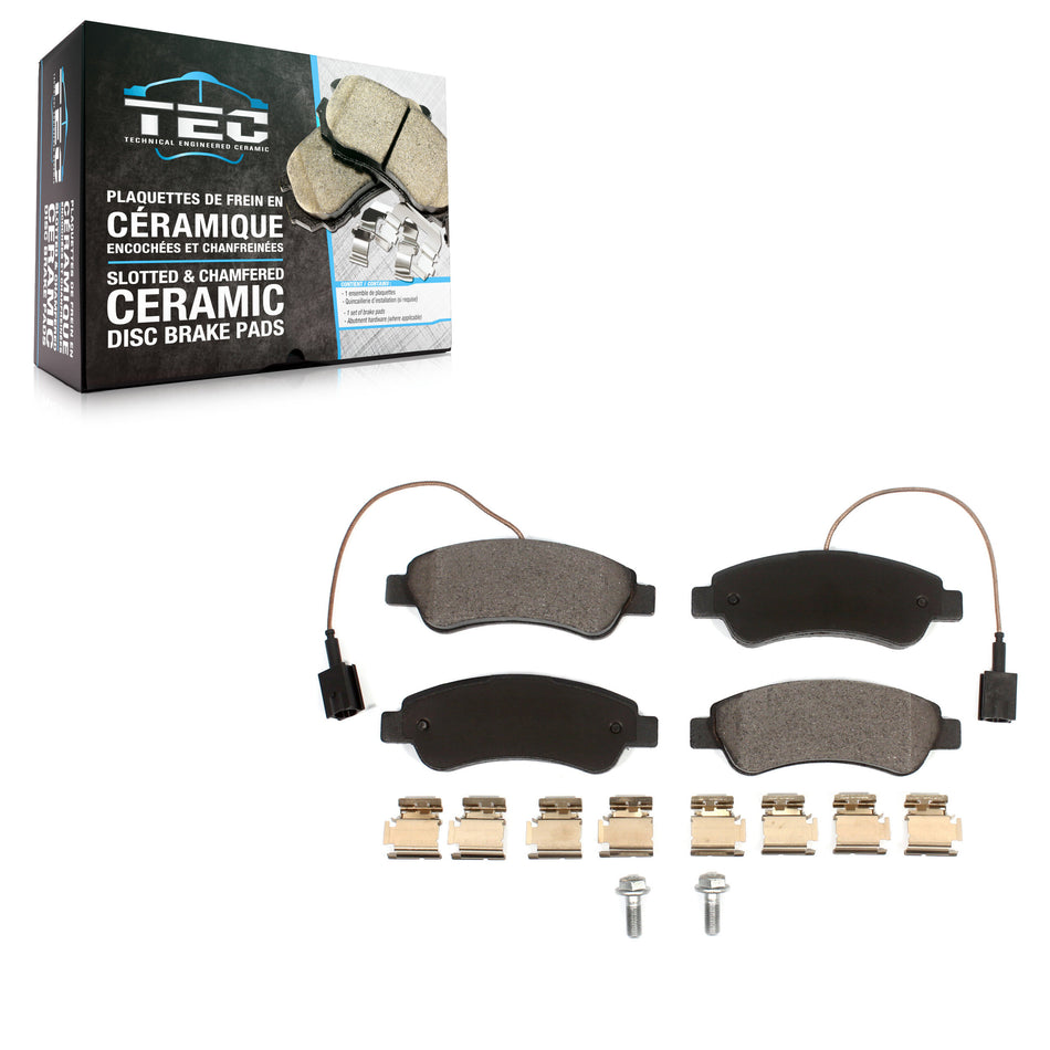 Rear Ceramic Disc Brake Pads TEC-1490 For 2014-2021 Ram ProMaster 2500 3500 1500 With Solid Rotor