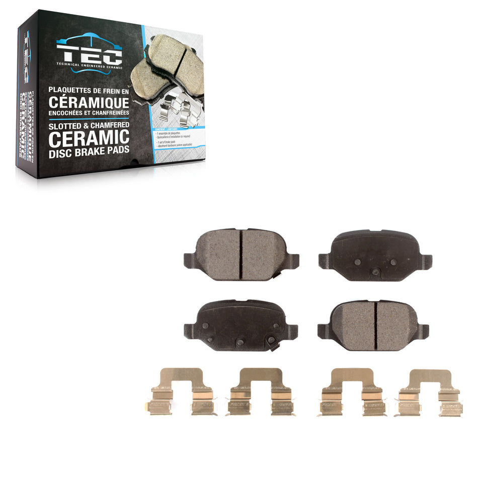Rear Ceramic Disc Brake Pads TEC-1569 For 2012-2019 Fiat 500