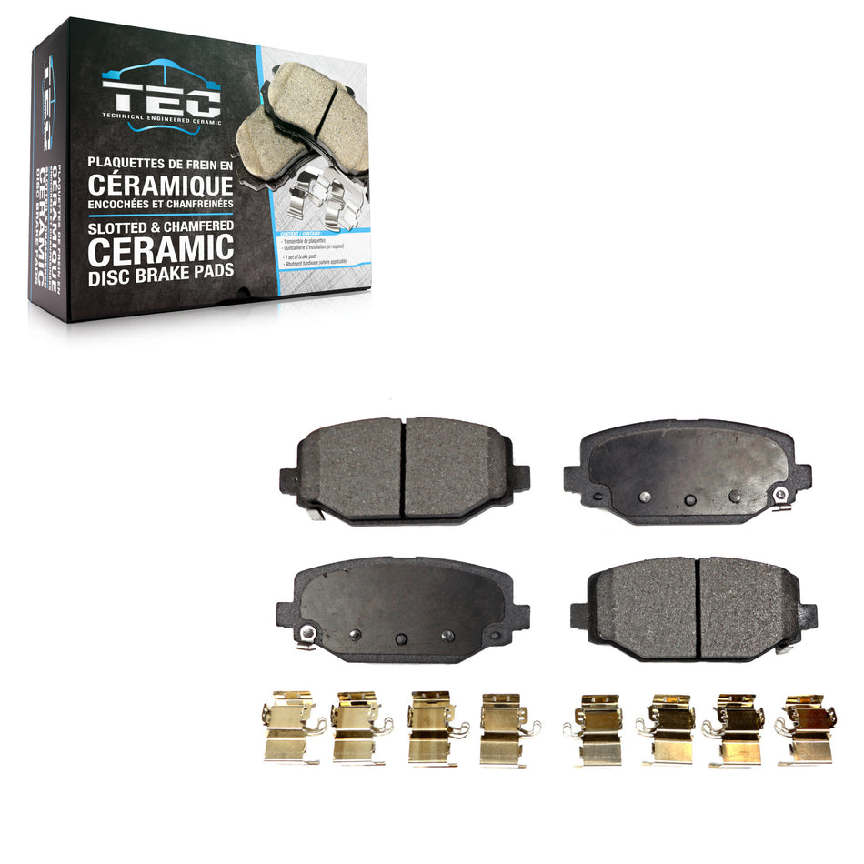 Rear Ceramic Disc Brake Pads TEC-1596 For Dodge Grand Caravan Journey Chrysler Town & Country Ram