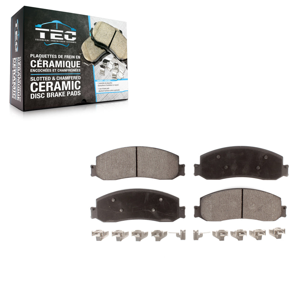 Front Ceramic Disc Brake Pads TEC-1631A For Ford F-350 Super Duty F-250