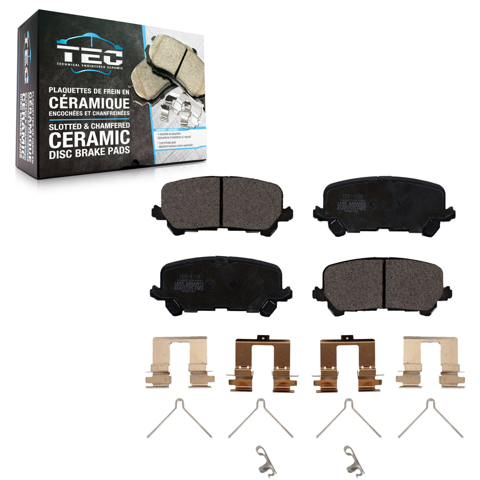 Rear Ceramic Disc Brake Pads TEC-1724 For Honda Pilot Ridgeline Passport Acura MDX