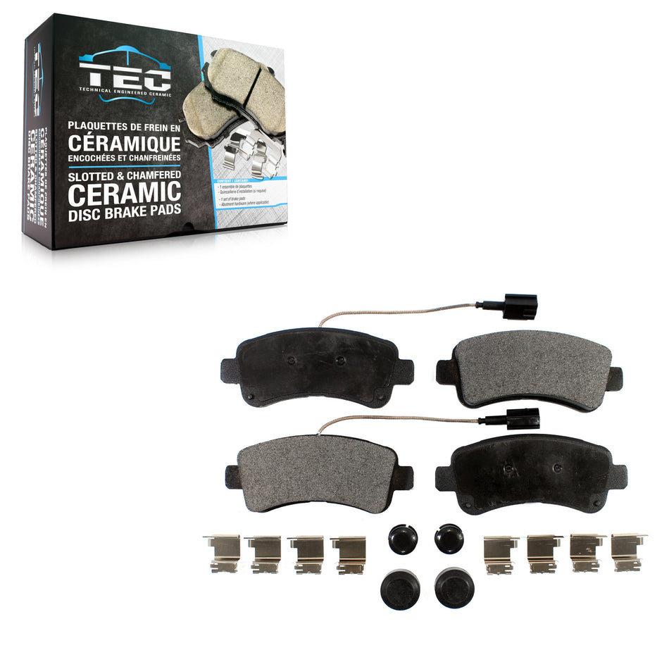 Rear Ceramic Disc Brake Pads TEC-1746 For 2014-2021 Ram ProMaster 2500 3500 1500 With Vented Rotor
