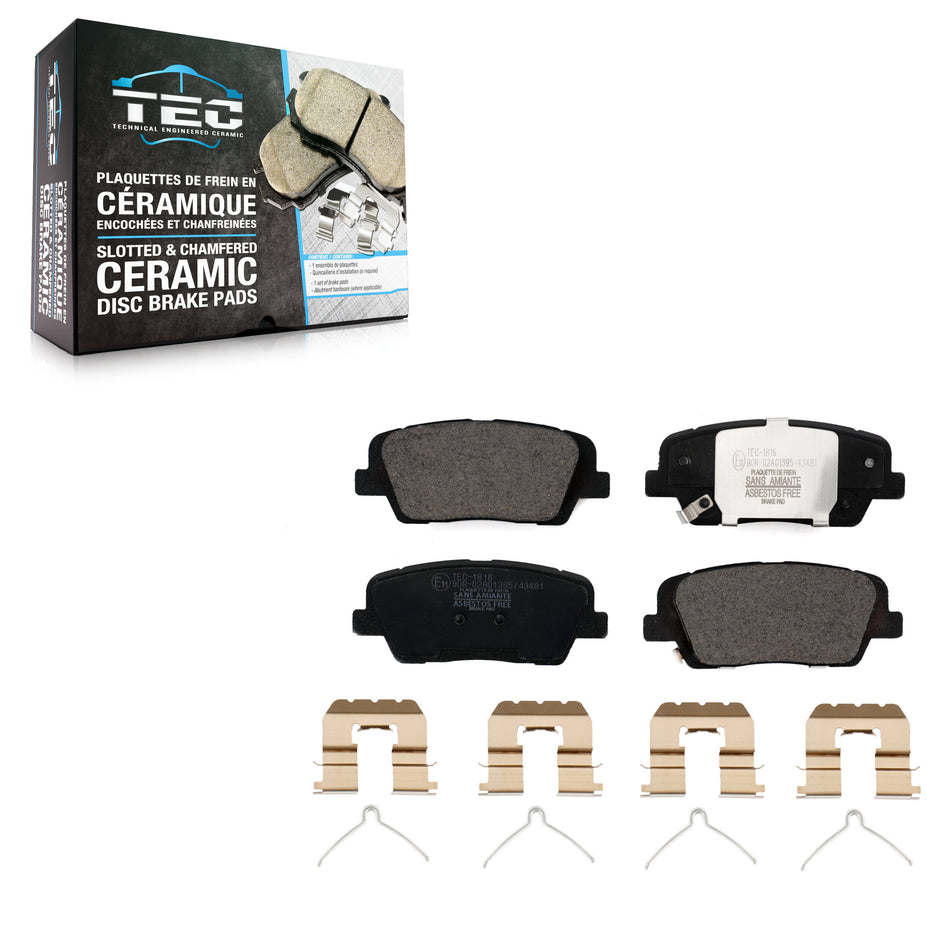 Rear Ceramic Disc Brake Pads TEC-1816 For Kia Sorento Genesis G70 Stinger G80