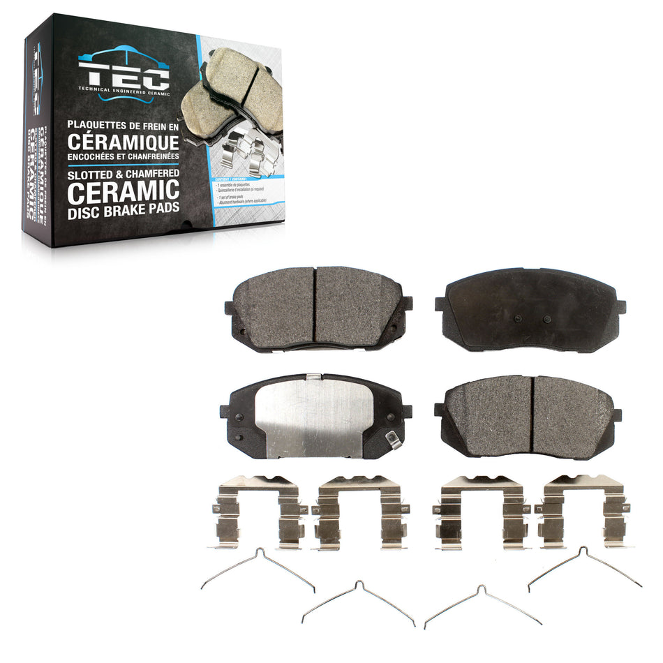 Front Ceramic Disc Brake Pads TEC-1826 For Hyundai Sonata Kona Electric Kia Optima Niro EV