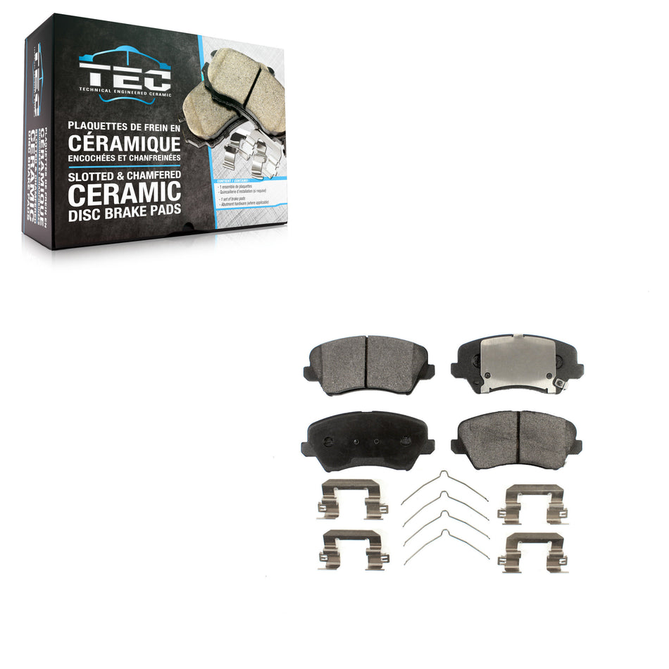 Front Ceramic Disc Brake Pads TEC-1828 For Kia Forte Hyundai Elantra GT Veloster Forte5 Koup