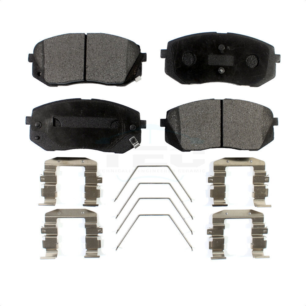 Front Ceramic Disc Brake Pads TEC-1855 For Hyundai Kia Sonata Optima Soul Kona Elantra GT Veloster EV Forte Seltos Forte5 by TEC