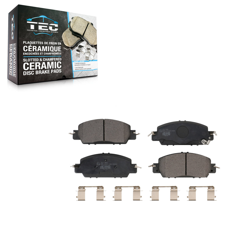 Front Ceramic Disc Brake Pads TEC-1860 For 2016-2017 Honda Accord LX-S