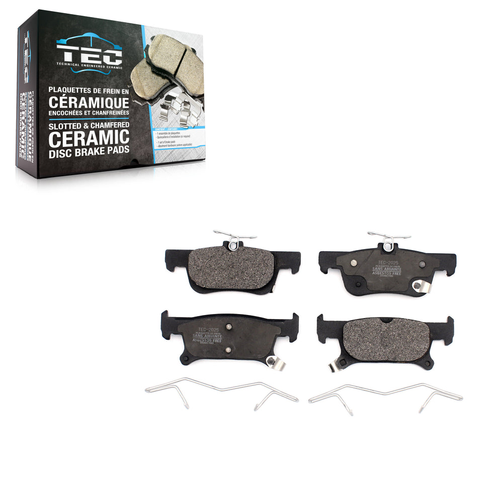 Rear Ceramic Disc Brake Pads TEC-2025 For 2016-2019 Buick Envision With 288mm Diameter Rotor