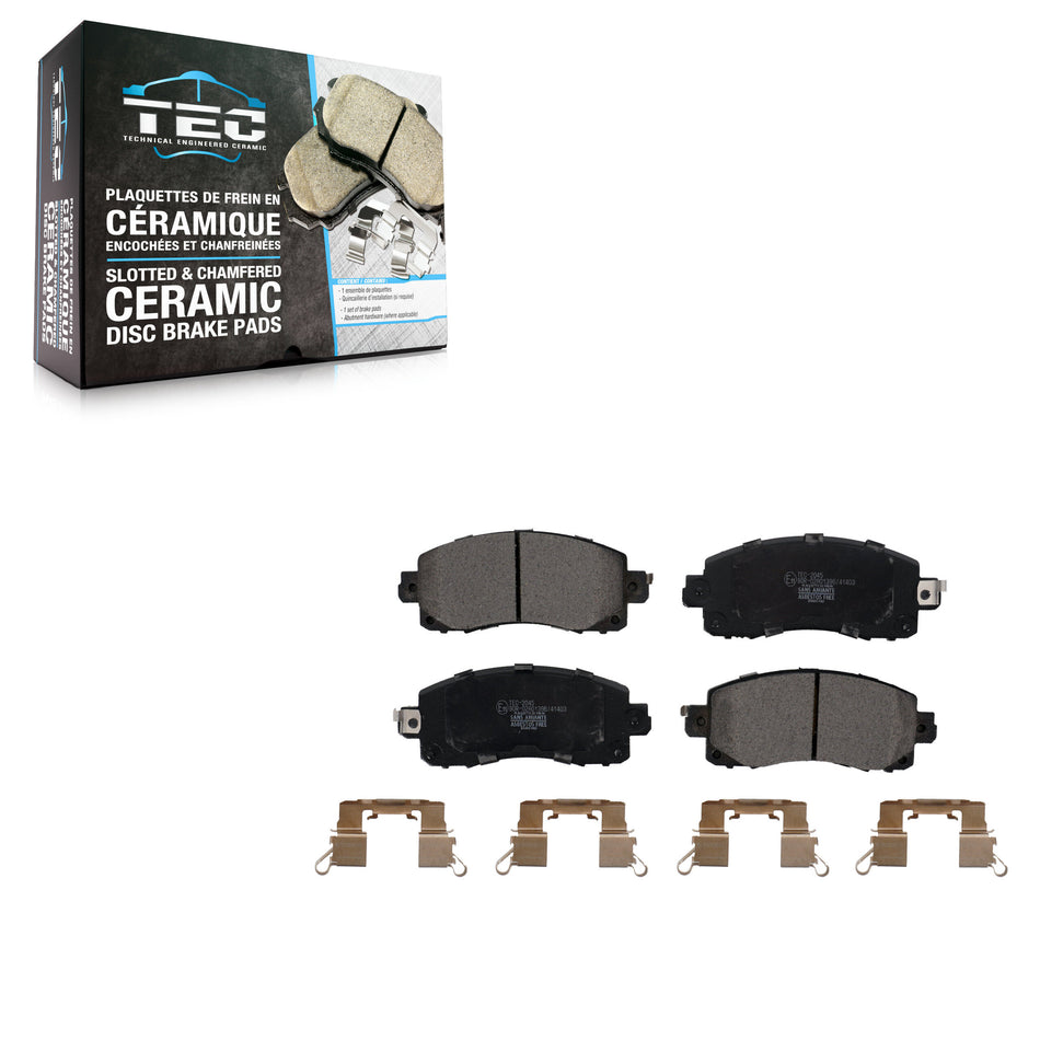 Front Ceramic Disc Brake Pads TEC-2045 For Subaru Crosstrek Forester Outback Impreza WRX Legacy