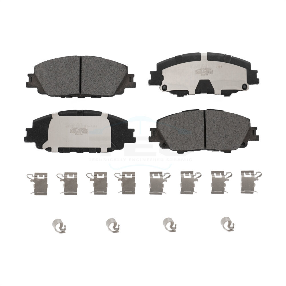 Front Ceramic Disc Brake Pads TEC-2176 For Toyota Corolla Prius Prime by TEC