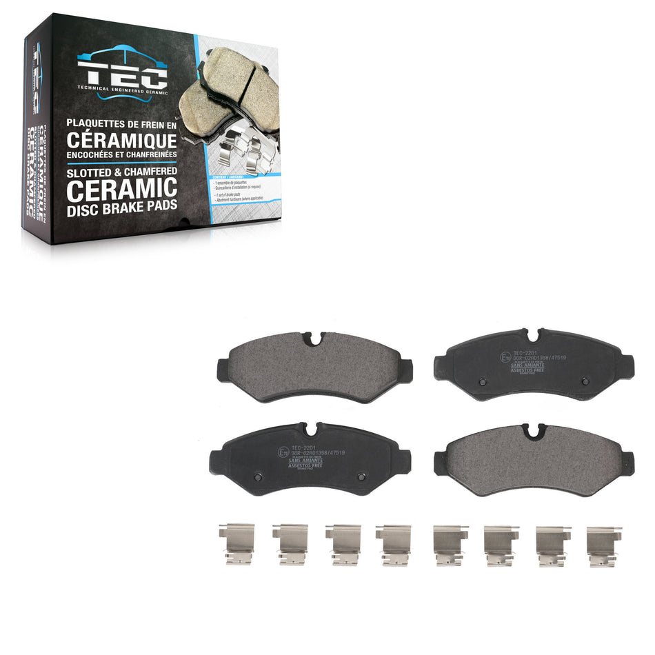 Rear Ceramic Disc Brake Pads TEC-2201 For Mercedes-Benz Sprinter 2500 3500 4500 3500XD Freightliner
