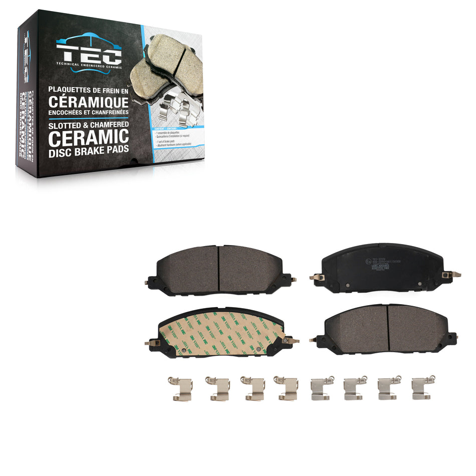 Front Ceramic Disc Brake Pads TEC-2229 For Ford Explorer Lincoln Aviator Police Interceptor Utility