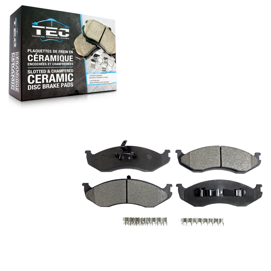 Front Ceramic Disc Brake Pads TEC-477 For Jeep Wrangler Cherokee Grand Comanche Wagoneer TJ