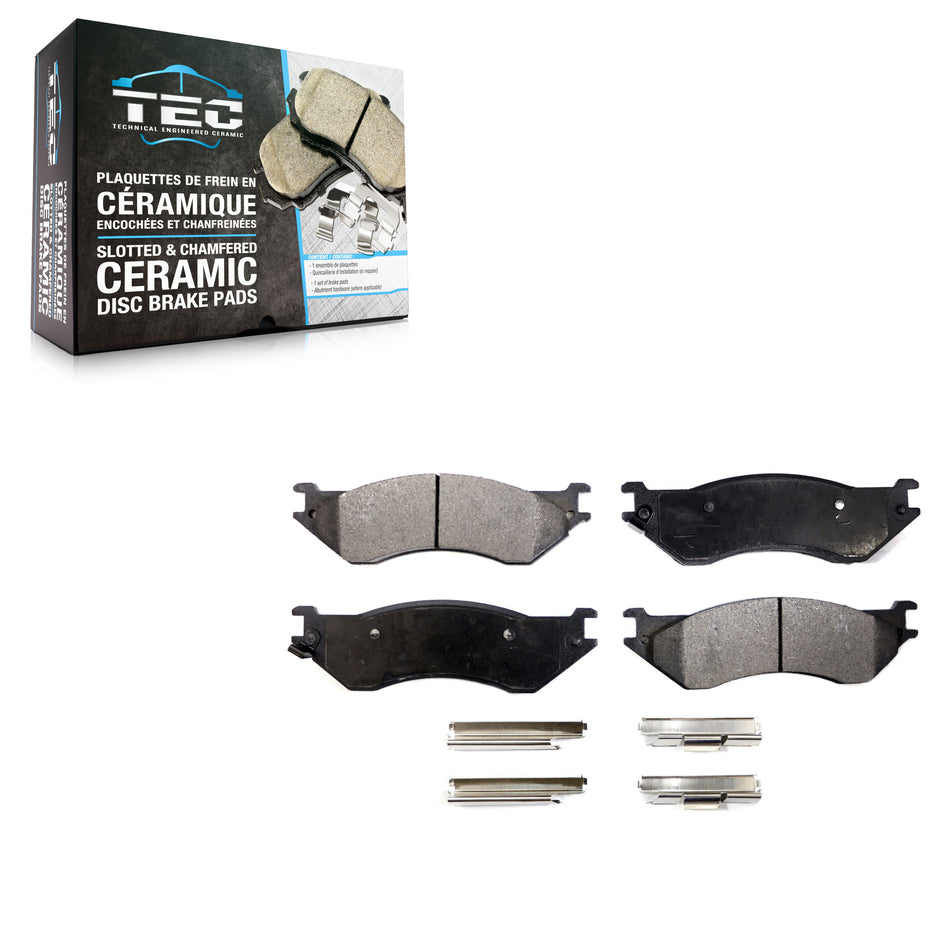 Front Ceramic Disc Brake Pads TEC-702 For Ford F-150 Dodge Ram 1500 F-250 HD Expedition Heritage Van