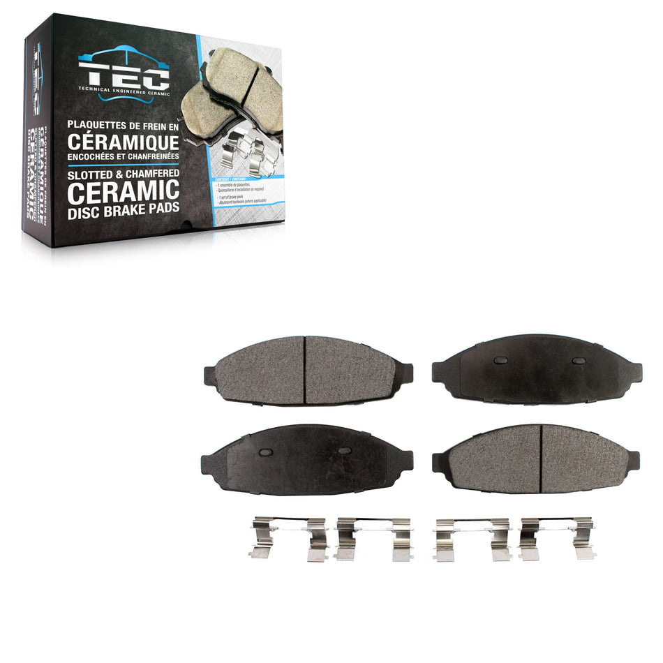 Front Ceramic Disc Brake Pads TEC-931 For Ford Crown Victoria Lincoln Town Car Mercury Grand Marquis