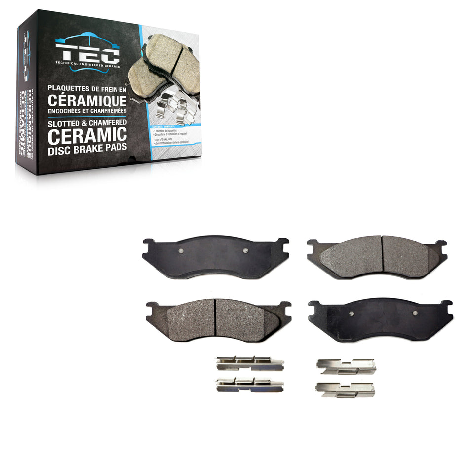 Front Ceramic Disc Brake Pads TEC-966 For Dodge Ram 1500 Durango Van
