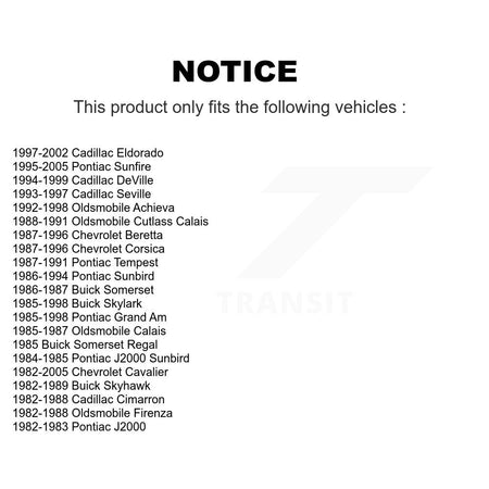 Rear Brake Hydraulic Hose 12-H106335 For Chevrolet Cavalier Pontiac Sunfire Cadillac DeVille Grand