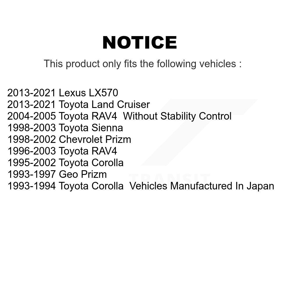 Rear Brake Hydraulic Hose 12-H380516 For Toyota Corolla RAV4 Sienna Lexus LX570 Land Cruiser Prizm
