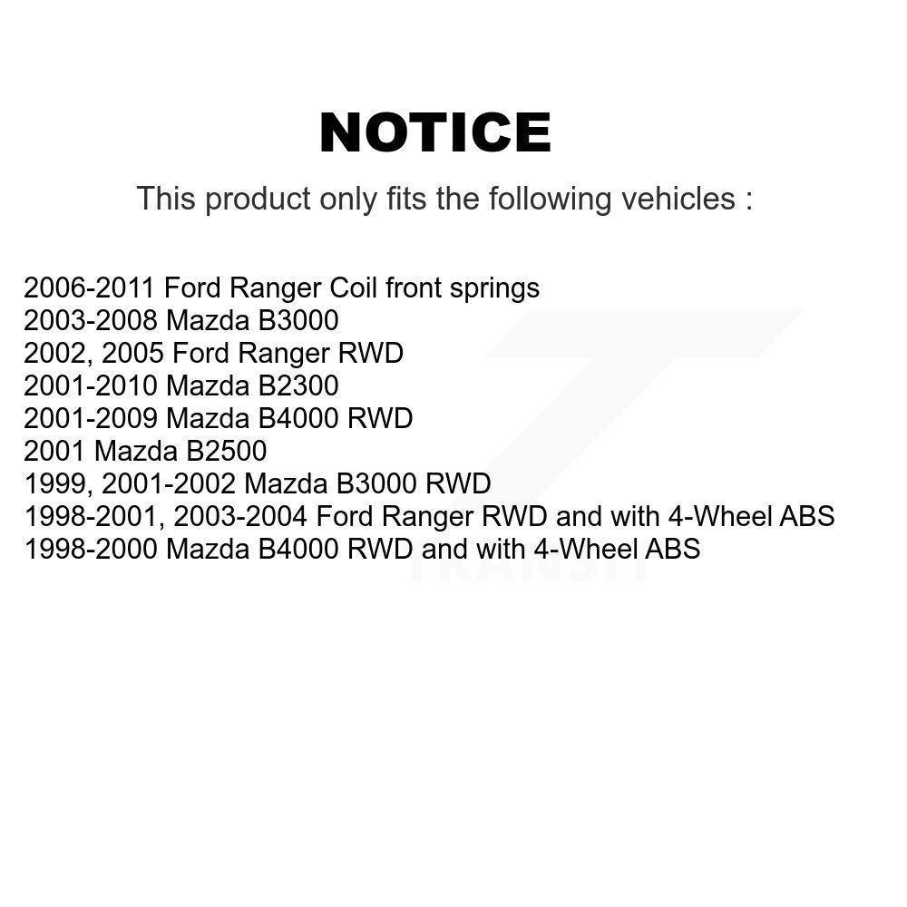 Front Brake Hydraulic Hose 12-H381134 For Ford Ranger Mazda B4000 B3000 B2300 B2500