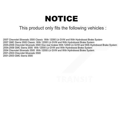 Rear Right Brake Hydraulic Hose 12-H620043 For Chevrolet GMC Sierra 3500 Silverado Classic
