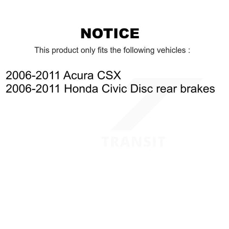 Rear Left Brake Hydraulic Hose 12-H620751 For 2006-2011 Honda Civic Acura CSX
