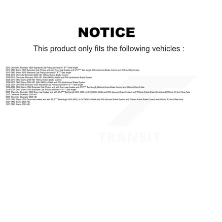 Rear Center Brake Hydraulic Hose 12-H620828 For Chevrolet GMC Silverado 1500 Sierra 2500 HD 3500