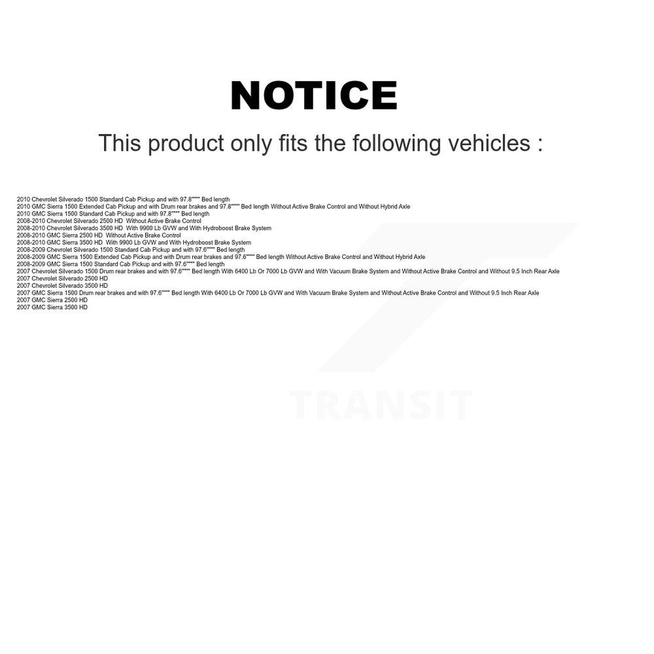 Rear Center Brake Hydraulic Hose 12-H620828 For Chevrolet GMC Silverado 1500 Sierra 2500 HD 3500