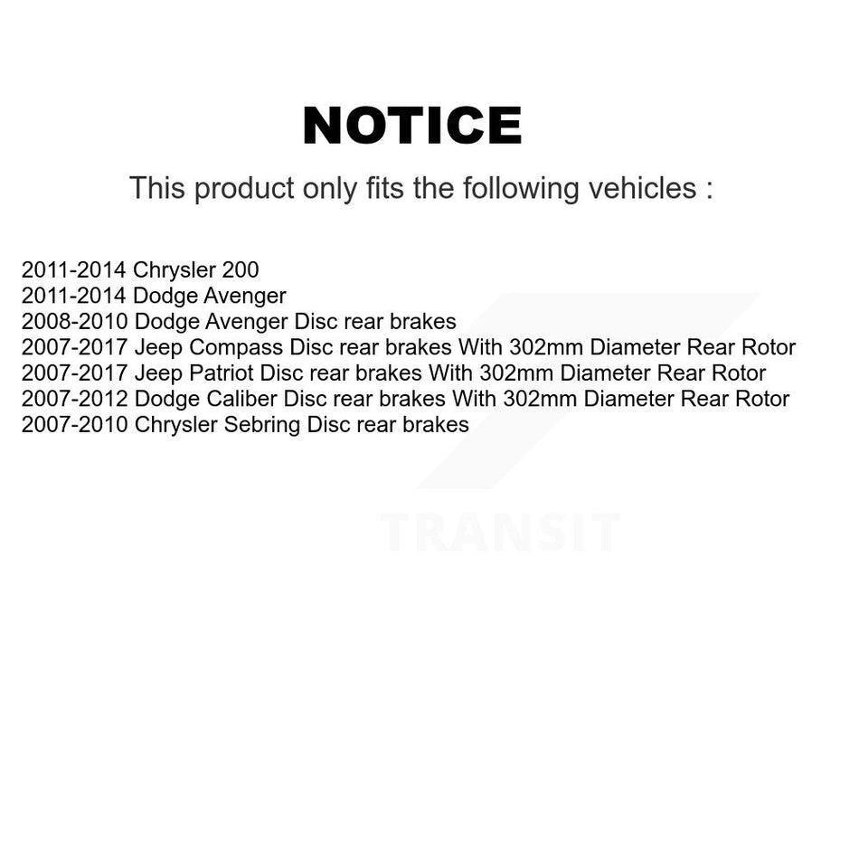 Rear Outer Brake Hydraulic Hose 12-H620902 For Jeep Patriot Dodge Chrysler Compass 200 Caliber