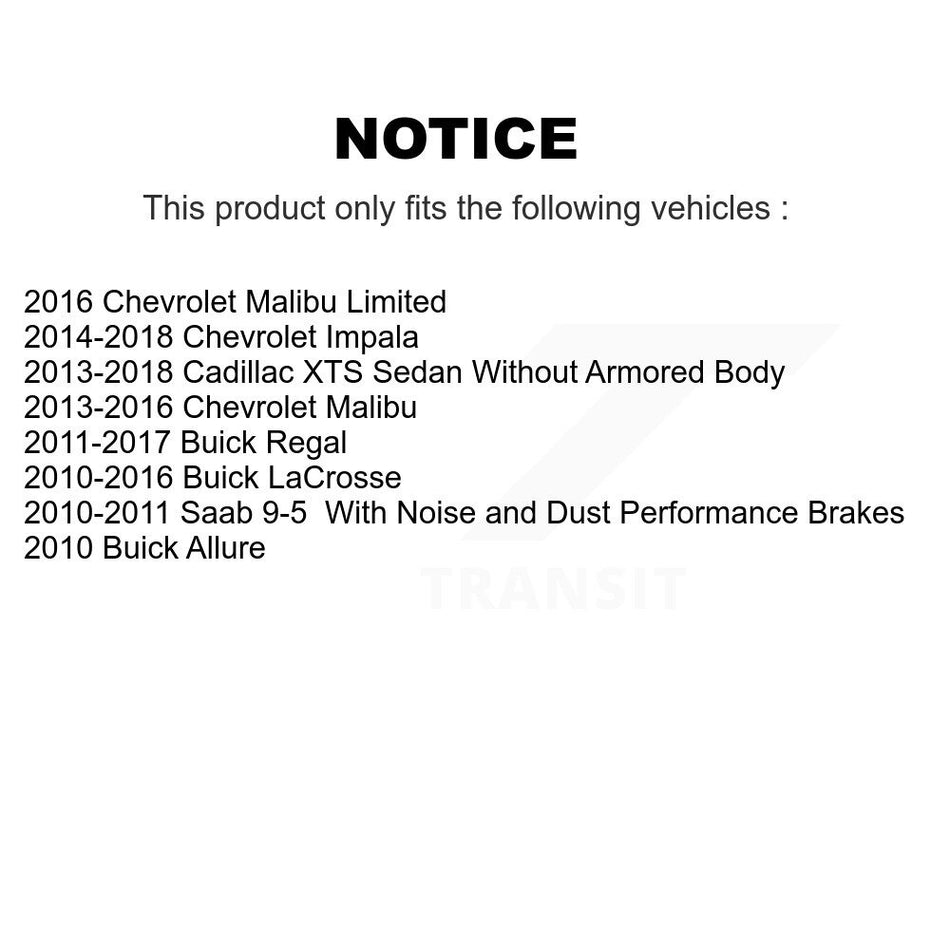 Rear Brake Hydraulic Hose 12-H621162 For Chevrolet Malibu Buick Impala LaCrosse Regal Cadillac XTS