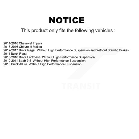 Front Brake Hydraulic Hose 12-H621163 For Chevrolet Malibu Buick Impala LaCrosse Regal Saab 9-5