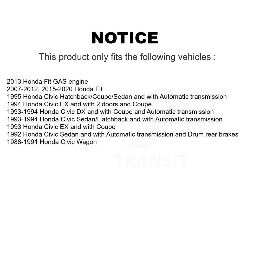 Rear Drum Brake Hardware Kit 13-H17307 For Honda Fit Civic
