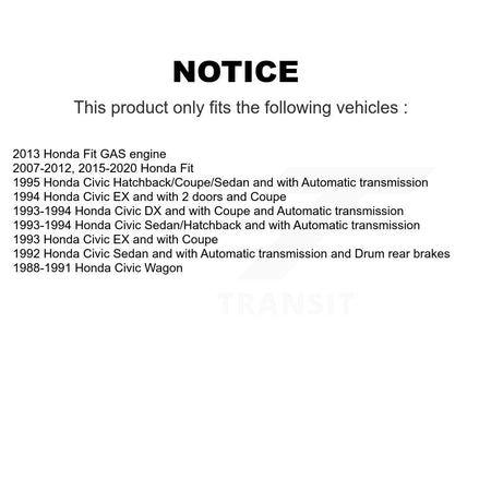 Rear Drum Brake Hardware Kit 13-H17307 For Honda Fit Civic