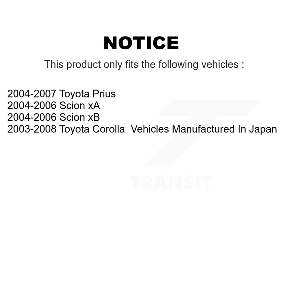Rear Drum Brake Hardware Kit 13-H17387 For Toyota Corolla Prius Scion xB xA